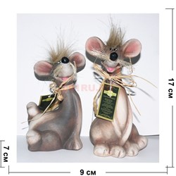 Крыса (мышь) керамическая 17 см 8 шт/уп - фото 144003
