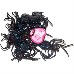 Игрушка резиновая «паук» 10 шт/уп цвета в ассортименте - фото 144160
