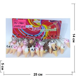 Брелок мороженое (KL-3537) фигурки резиновые 120 шт/упаковка - фото 144510