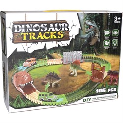 Dinosaur Tracks 106 деталей трасса с машинкой - фото 144565