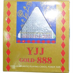 Карты YJJ GOLD-888 для покера 100% пластик 54 карты - фото 145159
