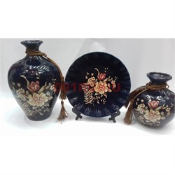 Набор Две вазы и тарелка (2277) из керамики - фото 145828