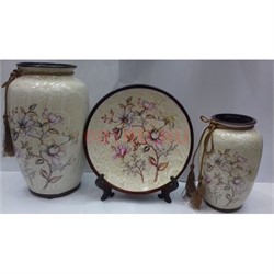 Набор Две вазы и тарелка (2281) из керамики - фото 145836
