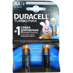 Батарейка Duracell Turbo Max AA 2 шт/уп - фото 146225