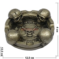 Пепельница «4 черепа» из полистоуна - фото 147004