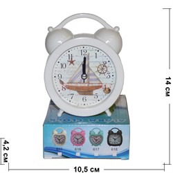 Будильник-часы кварцевые 4 модели цвета в ассортименте - фото 147447