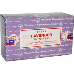 Благовония Satya Lavender 15 гр 12 упаковок - фото 148007