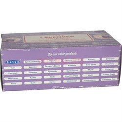 Благовония Satya Lavender 15 гр 12 упаковок - фото 148008