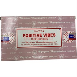Благовония Satya Positive Vibes 15 гр 12 упаковок - фото 148021
