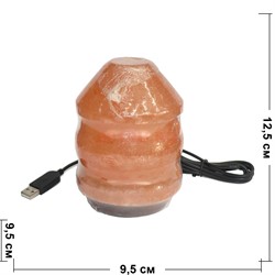 Лампа солевая с питанием от USB "торшер" 12x9 см - фото 148206