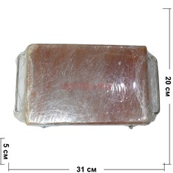Гриль барбекю из цельной солевой плиты 20x30 см - фото 148209
