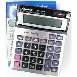 Калькулятор (DM-1200-V) электронный 90 шт/кор - фото 148929