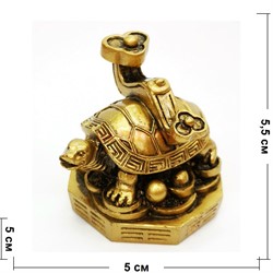 Черепаха с жезлом Жу И (T-7006) из полистоуна - фото 149024