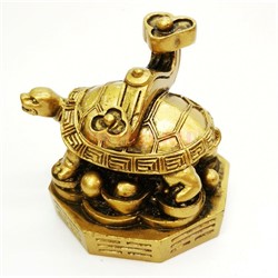 Черепаха с жезлом Жу И (T-7006) из полистоуна - фото 149025