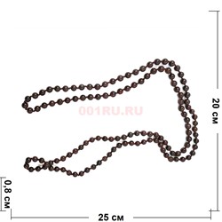 Бусы из граната 8 мм 120 см - фото 149590