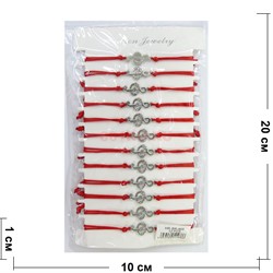 Браслет (BR-468) с красной ниткой Скрипичный ключ 12 шт/уп - фото 150455