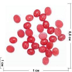 Кабошоны 8x10 мм овал из красного агата - фото 150886