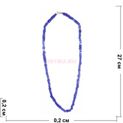 Бусы из синего лазурита 100 шт кубики - фото 152487