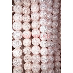 Бусины из сахарного кварца розовые 10 мм цена за нитку из 50 шт - фото 153242