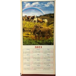Календарь из рисовой бумаги Бык Символ 2021 года - фото 153408