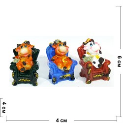 Фигурка Бык (KL-3140) из полистоуна Символ 2021 года 192 шт/кор - фото 153762