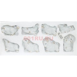 Бык (KL-3025) из фарфора набор из 8 шт Символ 2021 года - фото 153791