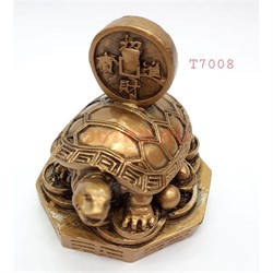 Черепаха с жезлом Жу И (T-7006) из полистоуна - фото 154174