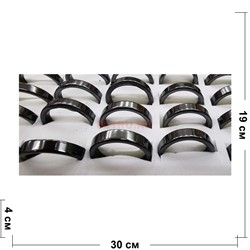 Кольцо из гематита (J-171) разные размеры 100 шт/упаковка - фото 155005
