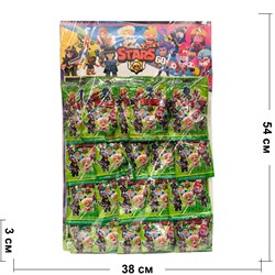 Игрушки на листе Brawl Stars 60 в зеленой упаковке 20 шт/уп - фото 155023