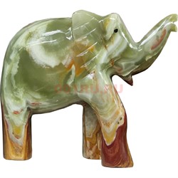 Слон из оникса 30 см с прямым хоботом 12 дюймов - фото 155168