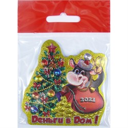 Магнит из ПВХ Деньги в дом Бык Символ 2021 года - фото 156068