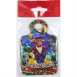 Магнит деревянный прямоугольный Богатства Бык Символ 2021 года - фото 156114