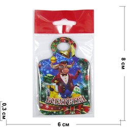 Магнит деревянный прямоугольный Богатства Бык Символ 2021 года - фото 156115