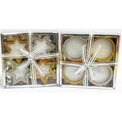 Свечки (R2-1030) чайные в подарочных упаковках 4 шт/уп - фото 156327