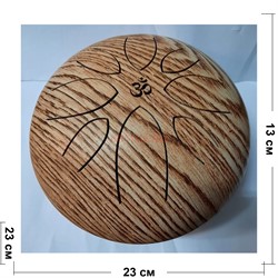 Музыкальный инструмент глюкофон с рисунком дерева диаметр 23 см - фото 156400
