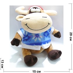 Мягкая игрушка музыкальная (KX-10987) Бык Символ 2021 года - фото 157195