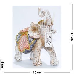 Фигурка слон (KL-555) из полистоуна 13 см - фото 157326
