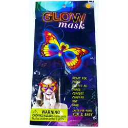 Маска бабочка (PL-1369) Glow Mask 24 шт/уп - фото 157616