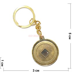 Брелок металлические в виде монеты 3 см - фото 159601