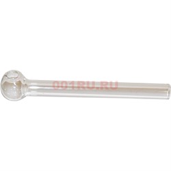 Трубка oil pipe курительная стеклянная диаметр 18 мм длина 10 см (10/18/8) - фото 159678