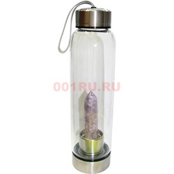 Бутылка для воды с кристаллом аметиста - фото 159879