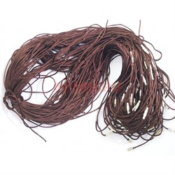 Гайтан шнурок для креста 50 см коричневый шелковый - фото 159998