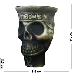 Чашка глиняная «череп Grynbowls» кальянная - фото 160178