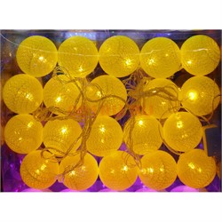 Новогодние гирлянды 5 м желтые LED 20 шт/уп - фото 160753