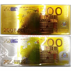Магнит купюра 200 евро виниловый - фото 161049
