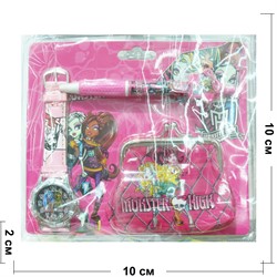 Набор для девочек: кошелек, часы, ручка 12 шт/уп - фото 161257