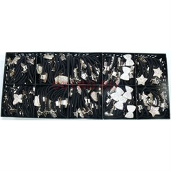 Резинки черные (E-89) со стразами 200 шт/упаковка - фото 161436
