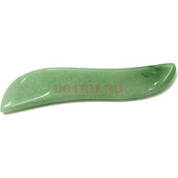 Гуаша из светло-зеленого нефрита 10 см - фото 161656