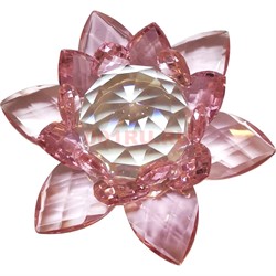 Кристалл Лотос розовый 13 см (XH1-3A) - фото 161856