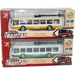 Троллейбус Tramcar металлический (свет, звук) иннерционный - фото 162039